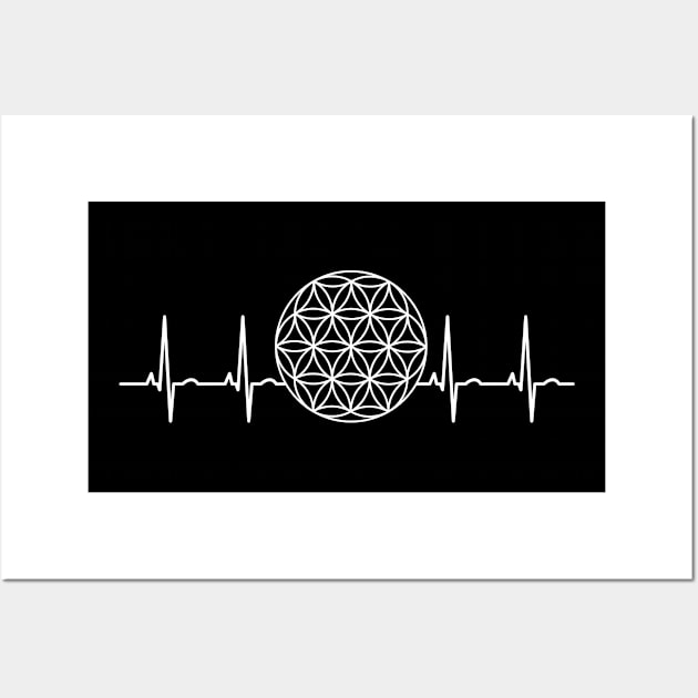 ECG Flower of Life Wall Art by Stoney09